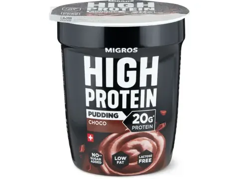 High Protein · Pudding · Choco, sans lactose 200g