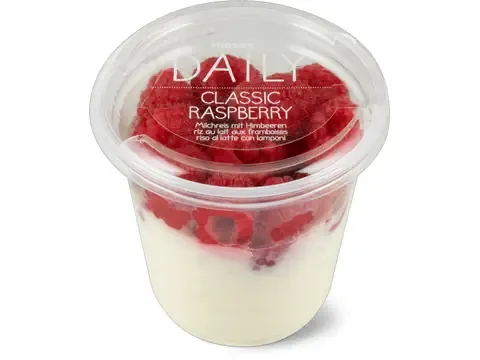Daily · Riz au lait · aux framboises 250g