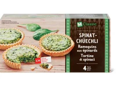 M-Classic · Ramequins aux épinards · végétarien 4 x 70g
