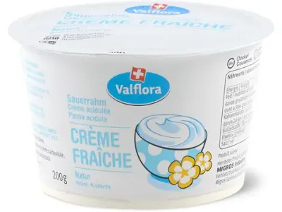 Valflora · Crème fraîche · Nature 200g