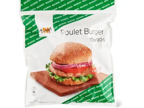 M-Budget · Burger · Poulet 10 x 90g