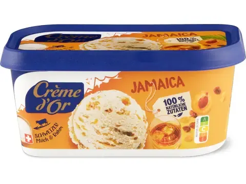 Crème d'or · Glace en bac · Jamaica 1l