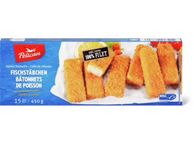Pelican · Bâtonnets de poisson · Colin de l’Alaska 450g