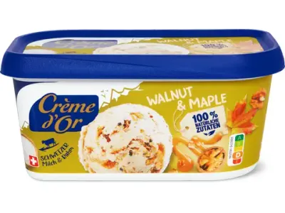 Crème d'or · Glace en bac · Walnut &amp; Maple 1l