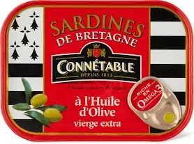 Connétable · Sardines de Bretagne · à l’huile d’olive vierge extra 102g