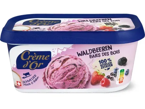 Crème d'or · Glace en bac · Baies des bois 1l