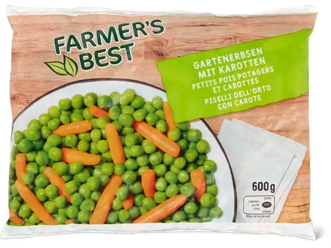Farmer's Best · Petits pois potagers et carottes 600 g