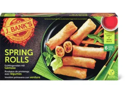 J.Bank's · Rouleaux de printemps · aux légumes, végétalien 370 g