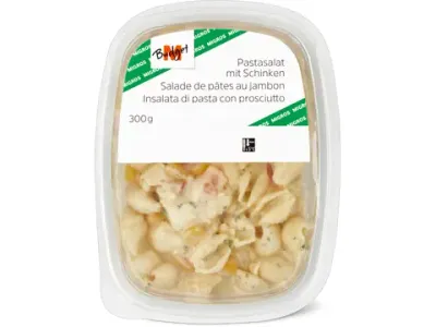M-Budget · Salade de pâtes · avec jambon 300g