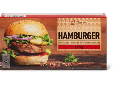 M-Classic · Hamburger · Viande de bœuf 8 x 90g