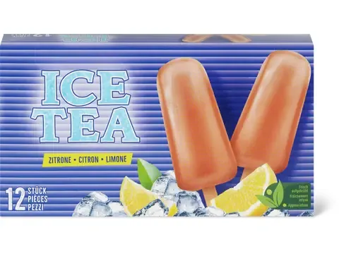 Ice Tea · Glace à l’eau · Ice Tea citron, végétalien 12 x 48ml