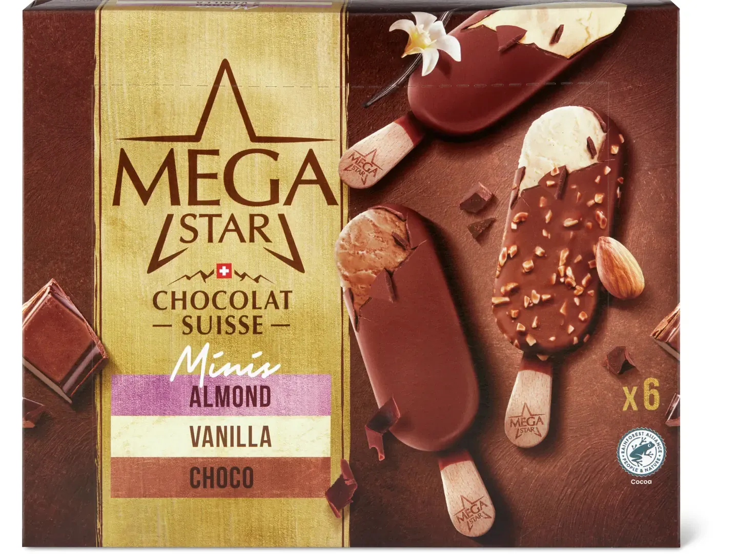MegaStar · Glace en bâtonnets Minis · assort. 6x65ml