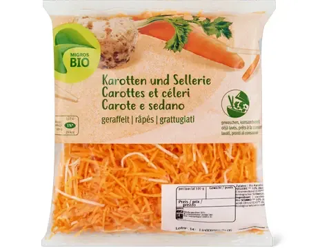 Carottes et céleri · Bio, râpés 200g