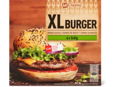 M-Classic · XL Burger · Viande de bœuf 4 x 140g