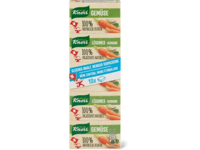 Knorr · Cubes de bouillon de légumes · 100% ingrédients naturels 5x22g