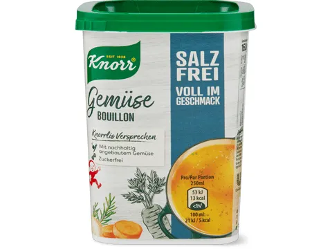 Knorr · Bouillon de légumes · sans sel, végétalien 160g