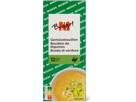 M-Budget · Bouillon de légumes en cubes · végétalien 12x10g