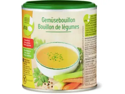 Bouillon de légumes · aha!, without yeast extract, végétalien, sans gluten, sans lactose 225g