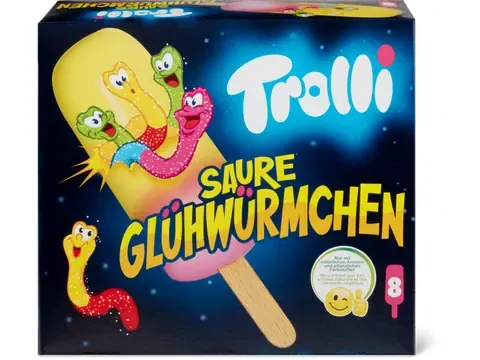Trolli · Glace à l’eau · avec bonbons vers luisants acidulés 8x67ml