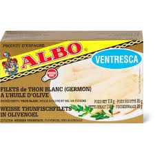 Albo · Filets de thon blanc · à l’huile d’olive 85g