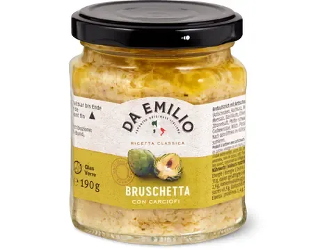 Da Emilio · Bruschetta · aux artichauts 190g