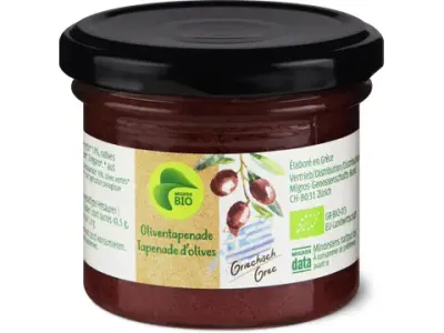 Tapenade d’olives · Bio, noires 100g