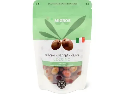 Olives italiennes Leccino · avec noyaux 150g