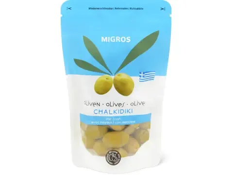 Olives grecques Chalkidiki · avec noyaux 200g