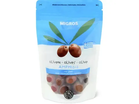 Olives grecques Amphisis · avec noyaux 200g