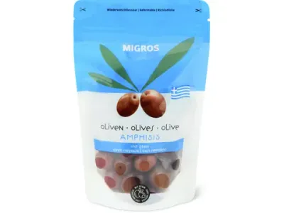 Olives grecques Amphisis · avec noyaux 200g