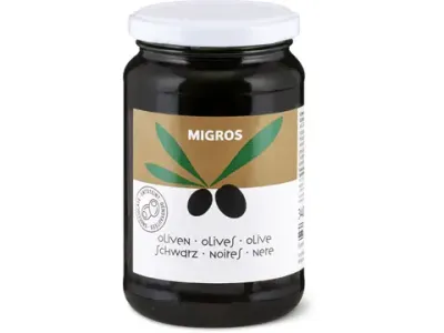 Olives · noires, dénoyautées 160g