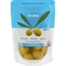 Olives grecques Chalkidiki · farcies à l’ail 150g