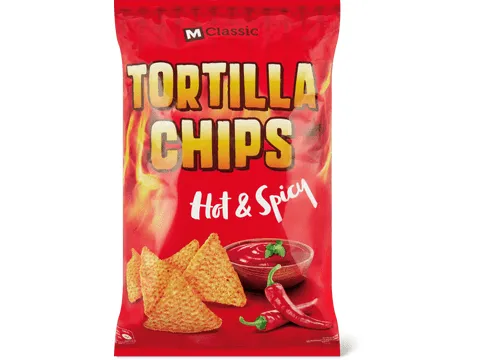M-Classic · Tortillas chips · Hot &amp; Spicy 300g
