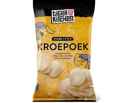Tiger Kitchen · Asian Style Kroepoek · Chips aux crevettes 60g