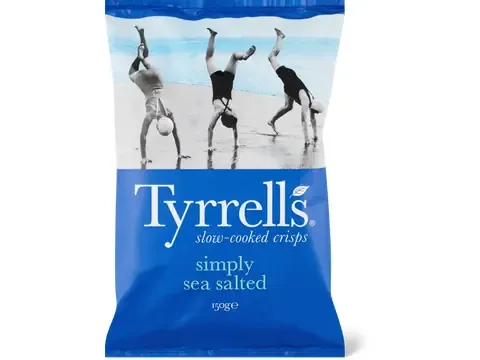 Tyrrells · Slow-cooked Crisps · sea salted 150g
