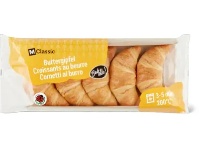 M-Classic · Croissants au beurre · IP-SUISSE, précuits 200g
