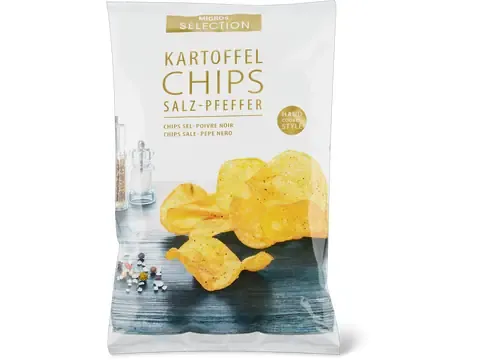 Sélection · Chips de pommes de terre · Sel et poivre 150g
