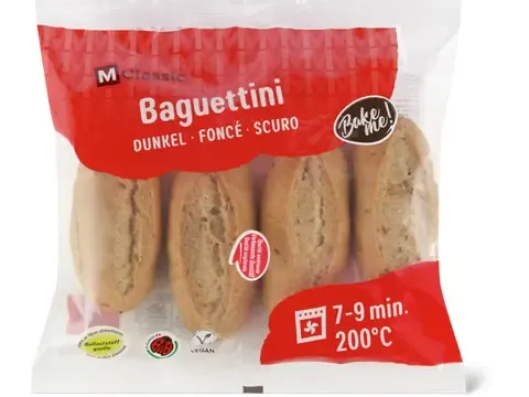 M-Classic · Baguettini · IP-SUISSE, foncé 4 x 75g