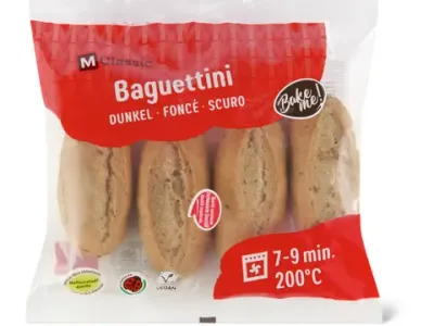 M-Classic · Baguettini · IP-SUISSE, foncé 4 x 75g