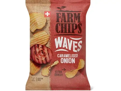 Farm Chips · Caramelised Onion · sans gluten 175g