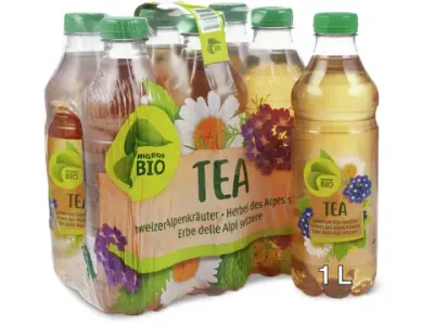 Ice Tea · Thé froid · Bio, Herbes des Alpes suisses 1x1l