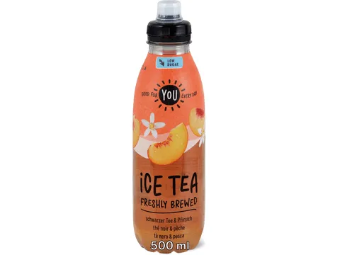 You · Ice Tea · Thé noir à la pêche, végétalien 500ml