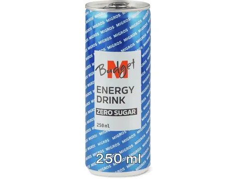 M-Budget · Energy Drink Zero · Sans sucre ajouté 250ml