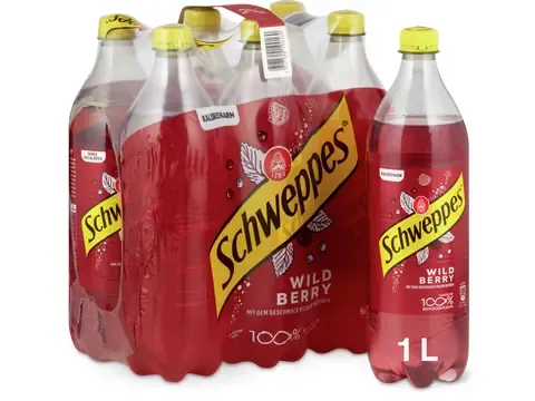 Schweppes · Wild Berry · faible en calories 1x1l