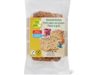 Petits pains aux graines · aha!, sans gluten, sans lactose 140g