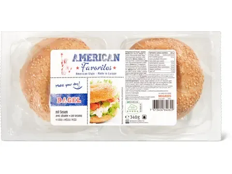 American Favorites · Bagels · au sésame 340g