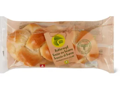 Tresse au beurre · Bio, précuits 400g