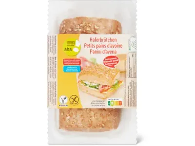 Petits pains d’avoine · aha!, sans gluten, sans lactose 140g