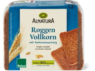 Alnatura · Pain de seigle complet · Bio, au levain naturel, végétalien 500g