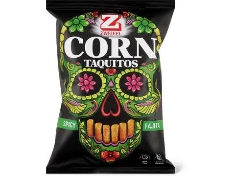 Zweifel Corn Chips · Taquitos · spicy fajita 125g